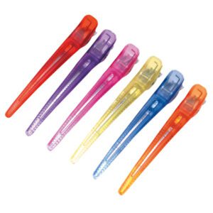 6 PINZAS PEQ. METAL PLASTICO COLORES